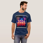 Celebrate 2026: Bright Future Spark Design Tシャツ (正面フル)
