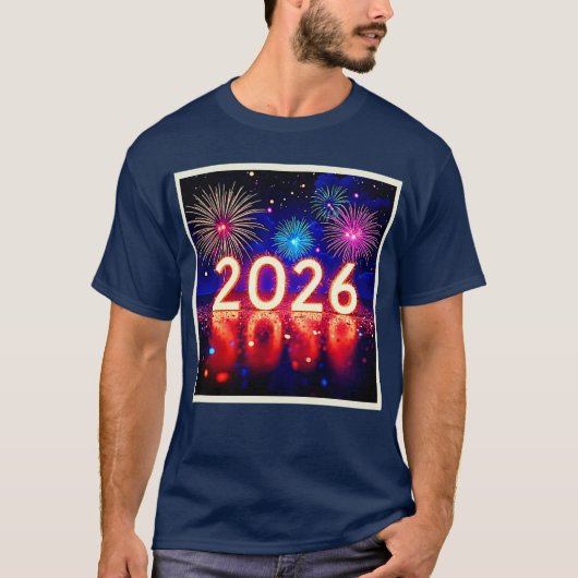 Celebrate 2026: Bright Future Spark Design Tシャツ (正面)