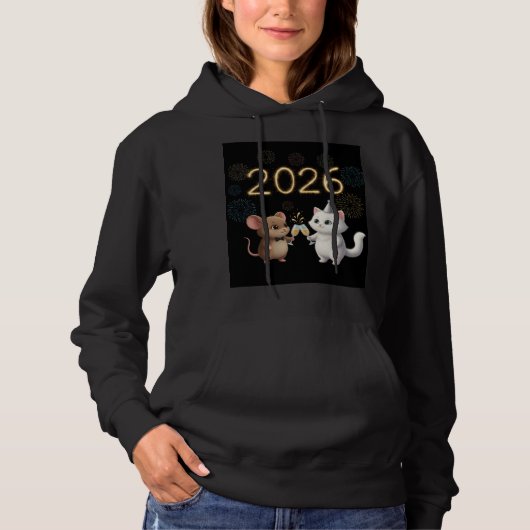 celebrate 2026 Hoodie ai was used パーカ (正面)
