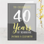 Celebrate 40 Years of Marriage カード (黄色い花)