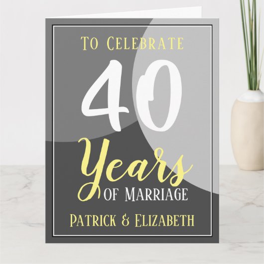 Celebrate 40 Years of Marriage カード (正面)