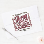 Celebrate a Sparkling Merry Christmas With Joy スクエアシール (封筒)