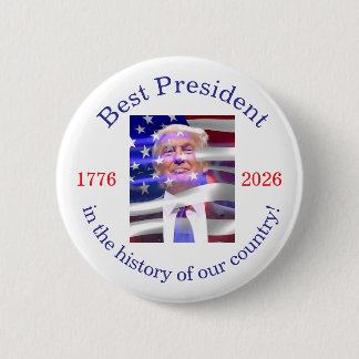 Celebrate America 250 and President Trump #22 缶バッジ