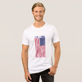Celebrate America 250 Men's T-shirt with Flag #3 トライブレンドＴシャツ (正面全面)
