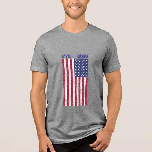 Celebrate America 250 Men's T-shirt with Flag #4 トライブレンドＴシャツ (正面)