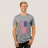 Celebrate America 250 Men's T-shirt with Flag #4 トライブレンドＴシャツ (正面全面)