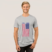 Celebrate America 250 Men's T-shirt with Flag #5 トライブレンドＴシャツ (正面全面)