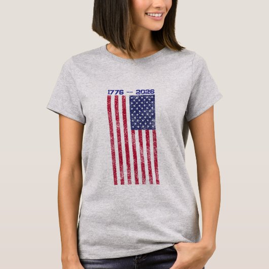 Celebrate America 250 Women's T-shirt with Flag #4 Tシャツ (正面)