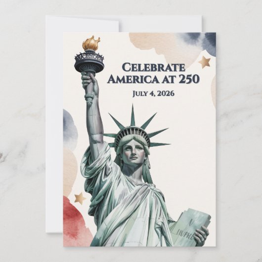 Celebrate America at 250 Patriotic Invitation (正面)