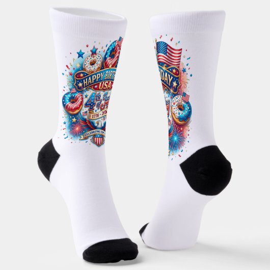 Celebrate America’s 250th birthday with donut ソックス (傾斜あり)