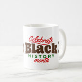 celebrate black history month コーヒーマグカップ (正面右)
