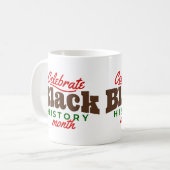 celebrate black history month コーヒーマグカップ (正面左)