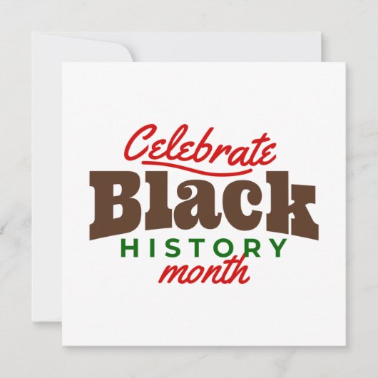 celebrate black history month 招待状 (正面)
