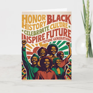 CELEBRATE BLACK HISTORY MONTH Customizable カード