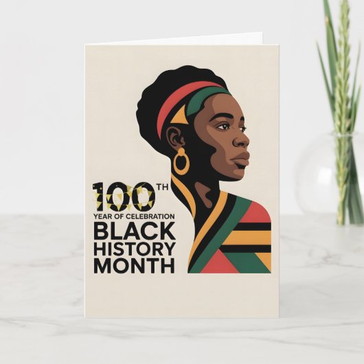 CELEBRATE BLACK HISTORY MONTH Customizable BHM  カード (正面)