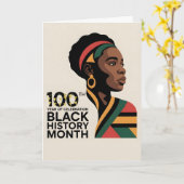 CELEBRATE BLACK HISTORY MONTH Customizable BHM  カード (黄色い花)