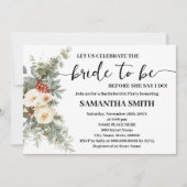 Celebrate Bride to be Winter Bachelorette 招待状 (正面)