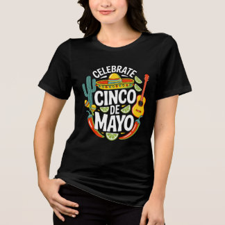 Celebrate Cinco De Mayo Retro Fiesta T-Shirt トライブレンドＴシャツ