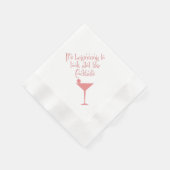 Celebrate Cocktails Retro 50s Style Pink 縁ありカクテルナプキン (角)