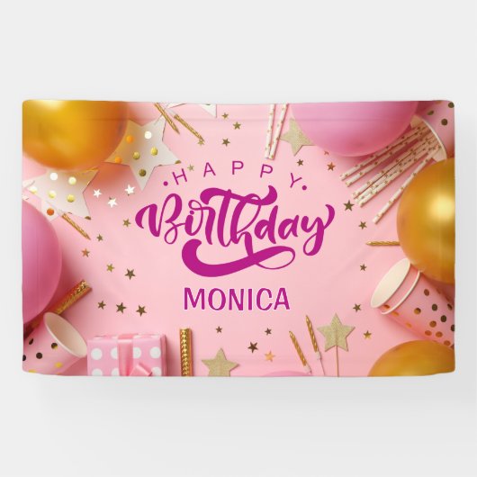 Celebrate! Custom Birthday party  横断幕 (横)