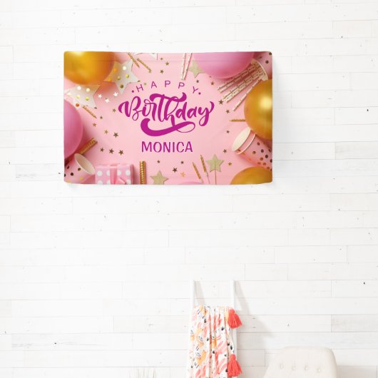 Celebrate! Custom Birthday party  横断幕 (インサイチュ)