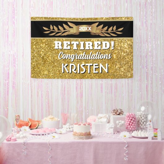Celebrate! Custom Retirement Party Banner 横断幕 (パーティー)