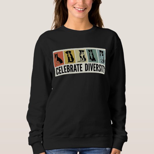 Celebrate Diversity Border Collie For Men Border C スウェットシャツ (正面)