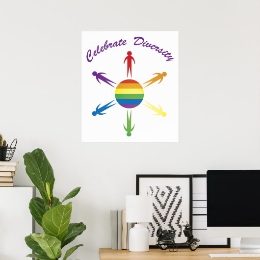 Celebrate Diversity Circle Posters ポスター (ホームオフィス)