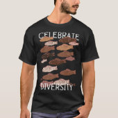 Celebrate Diversity Inclusion Gummy Fish Racial Eq Tシャツ (正面)