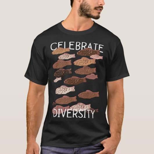 Celebrate Diversity Inclusion Gummy Fish Racial Eq Tシャツ (正面)