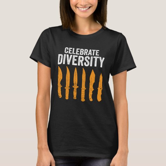 Celebrate Diversity Knife Collecting Tシャツ (正面)