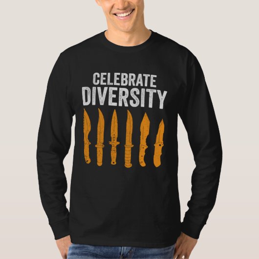Celebrate Diversity Knife Collecting Tシャツ (正面)