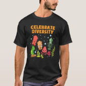 Celebrate Diversity  Octopus    Cuttlefish Squid Tシャツ (正面)