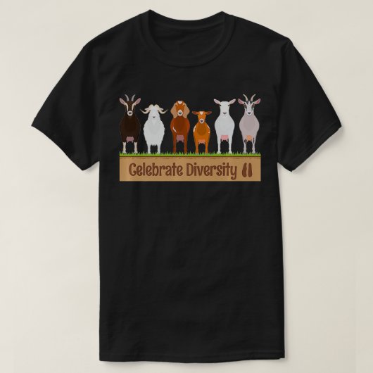 Celebrate Diversity Pet Funny Goats s for Goat Lov Tシャツ (デザイン正面)