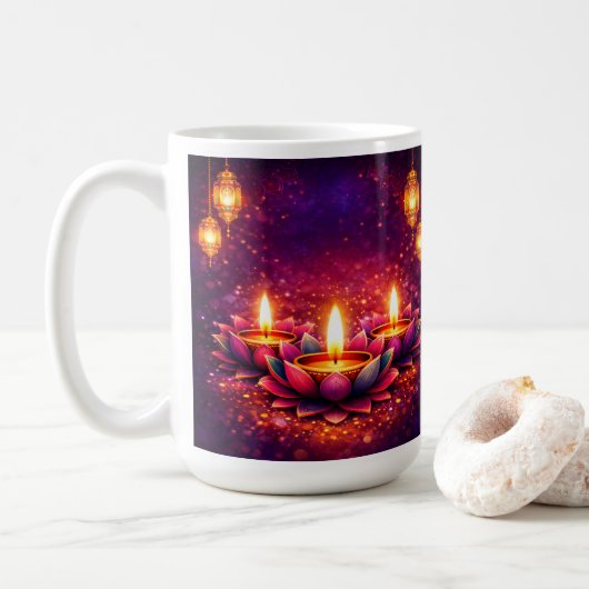 Celebrate Diwali Festival, Coffee Mug コーヒーマグカップ (ドーナツ)