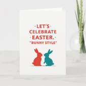 Celebrate Easter Bunny Style Card カード (正面)
