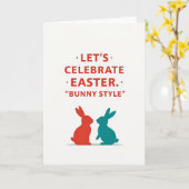Celebrate Easter Bunny Style Card カード (黄色い花)