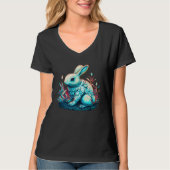 Celebrate Easter in style Cool Bunny Egg Illustrat Tシャツ (正面)