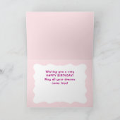 Celebrate! Happy Birthday Girl Greeting Card サンキューカード (内部)