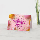 Celebrate! Happy Birthday Girl Greeting Card サンキューカード (正面)