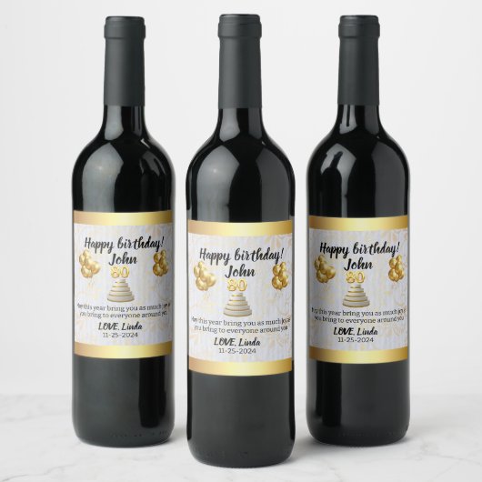 Celebrate in Style: Customizable Wine Bottle Label ワインラベル (ボトル)