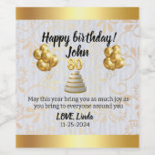 Celebrate in Style: Customizable Wine Bottle Label ワインラベル (シングルラベル)