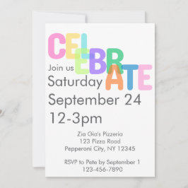 Celebrate Invitation – All Occasion Party Invite 招待状