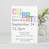 Celebrate Invitation – All Occasion Party Invite 招待状 (スタンド正面)