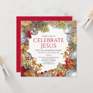 CELEBRATE JESUS クリスチャンリース クリスマスパーティー 招待状