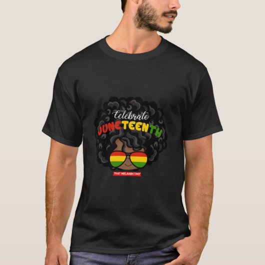 Celebrate Junenth S Certified Black Owned Business Tシャツ (正面)