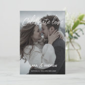 Celebrate Love Personalized Simple Modern wedding 招待状 (スタンド正面)