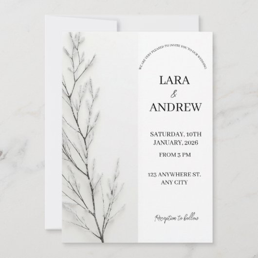 Celebrate Love Personalized Simple Modern wedding 招待状 (裏面)