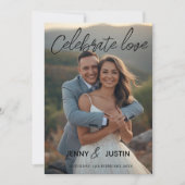 Celebrate Love Personalized Simple Modern wedding 招待状 (正面)