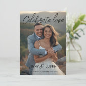 Celebrate Love Personalized Simple Modern wedding 招待状 (スタンド正面)